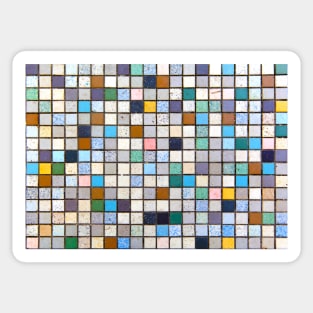 Multicolor Squares Mosaic Pattern Sticker